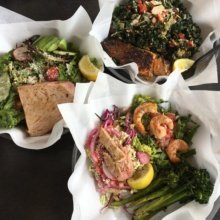 Gluten-free tacos and salads from Ocean Market Grill